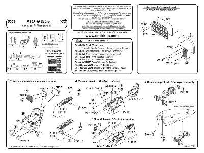 F-86F-40 Sabre  Interior set 1/32 for Hasegawa - zdjęcie 2