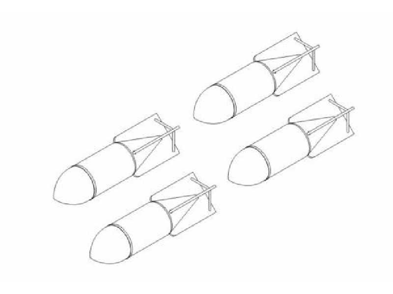 German WW II bombs SC 250, 250kg (4pcs) 1/32 - zdjęcie 1 German WW II bombs SC 250, 250kg (4pcs) 1/32 - zdjęcie 1