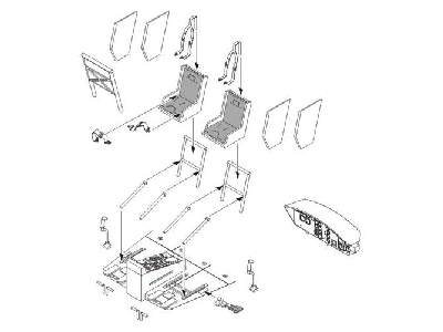 UH-1D Interior Set for Dragon kit - zdjęcie 1