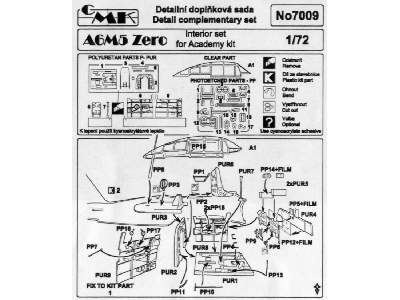 A6M5c Zero interior set - zdjęcie 3