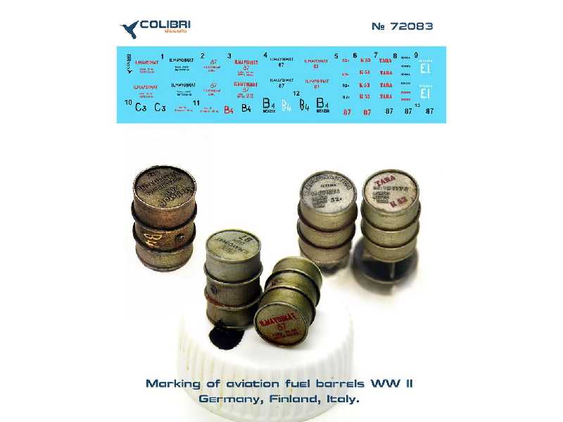 Marking Of Aviation Fuel Barrels Wwii - zdjęcie 1