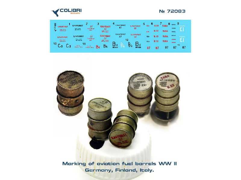 Marking Of Aviation Fuel Barrels Wwii - zdjęcie 1 Marking Of Aviation Fuel Barrels Wwii - zdjęcie 1