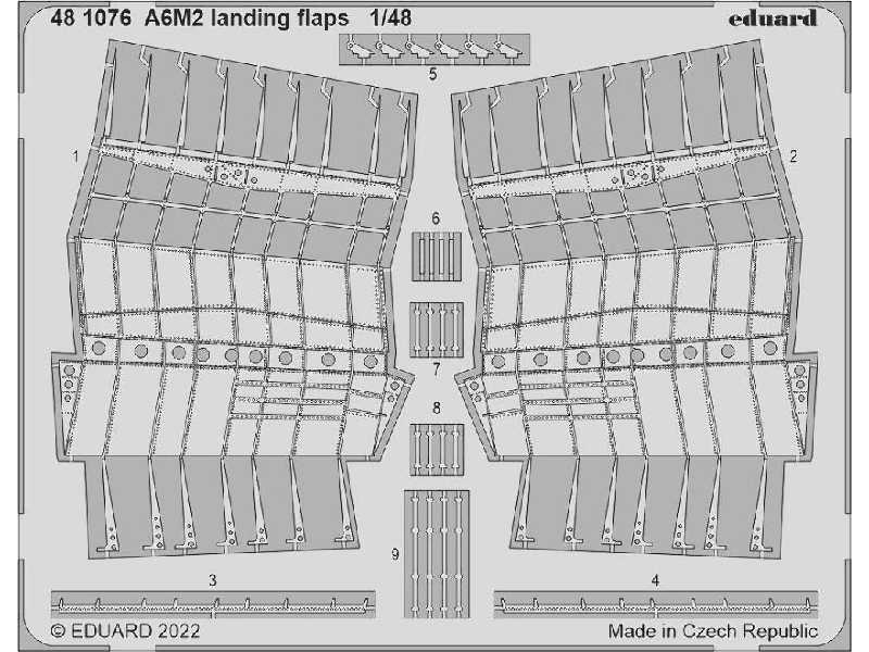 A6M2 landing flaps 1/48 - Eduard - zdjęcie 1 A6M2 landing flaps 1/48 - Eduard - zdjęcie 1