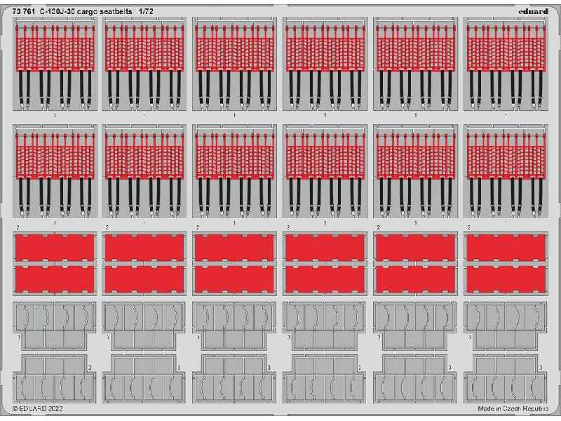C-130J-30 cargo seatbelts 1/72 - Zvezda - zdjęcie 1