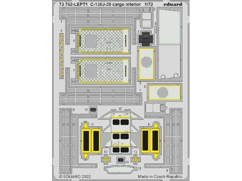 C-130J-30 cargo interior 1/72 - Zvezda - zdjęcie 1 C-130J-30 cargo interior 1/72 - Zvezda - zdjęcie 1