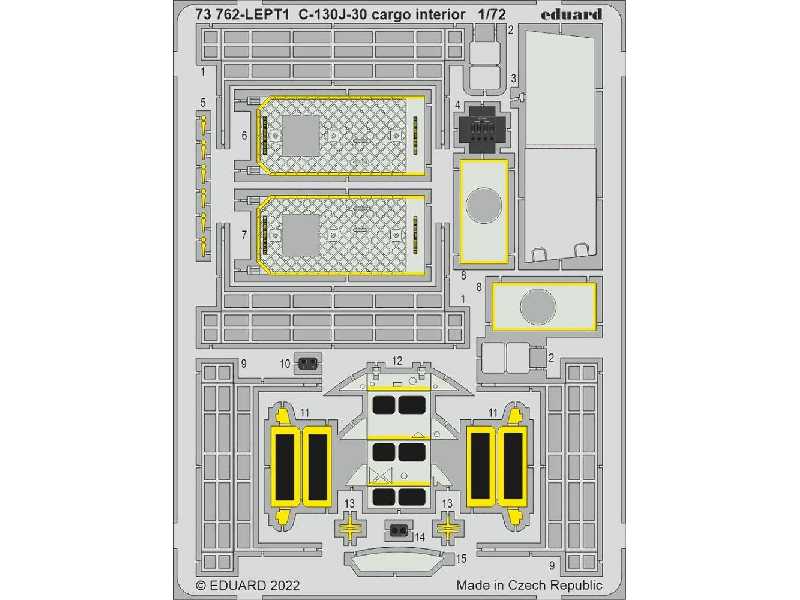 C-130J-30 cargo interior 1/72 - Zvezda - zdjęcie 1