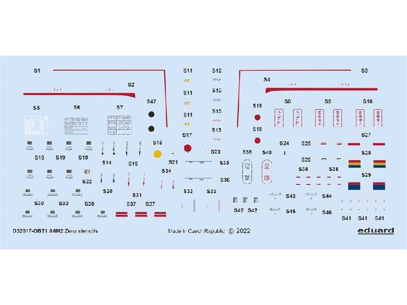 A6M2 stencils 1/32 - zdjęcie 1