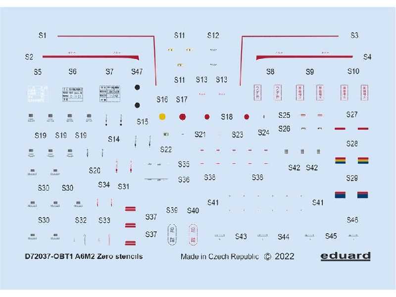 A6M2 stencils 1/72 - zdjęcie 1 A6M2 stencils 1/72 - zdjęcie 1