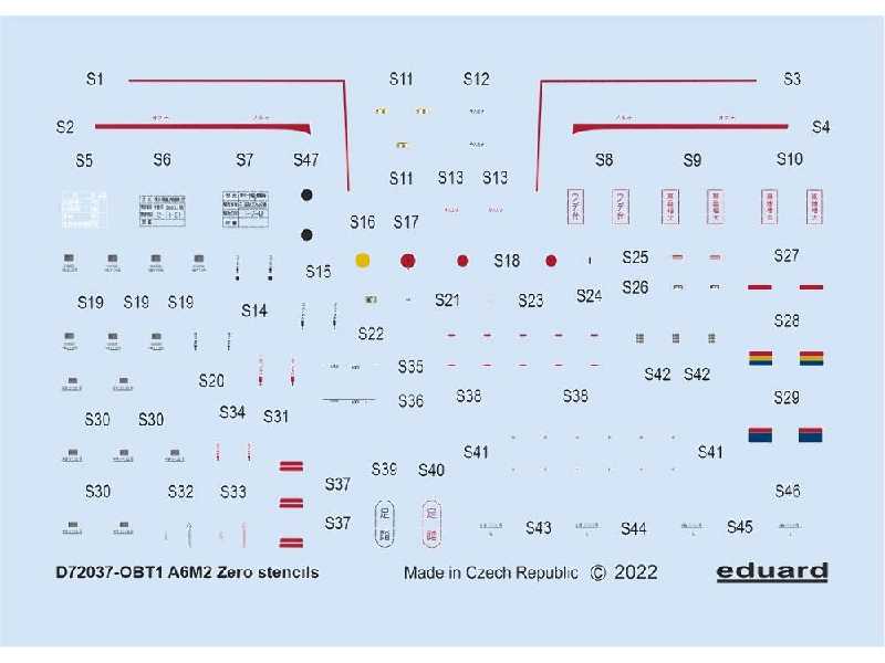 A6M2 stencils 1/72 - zdjęcie 1