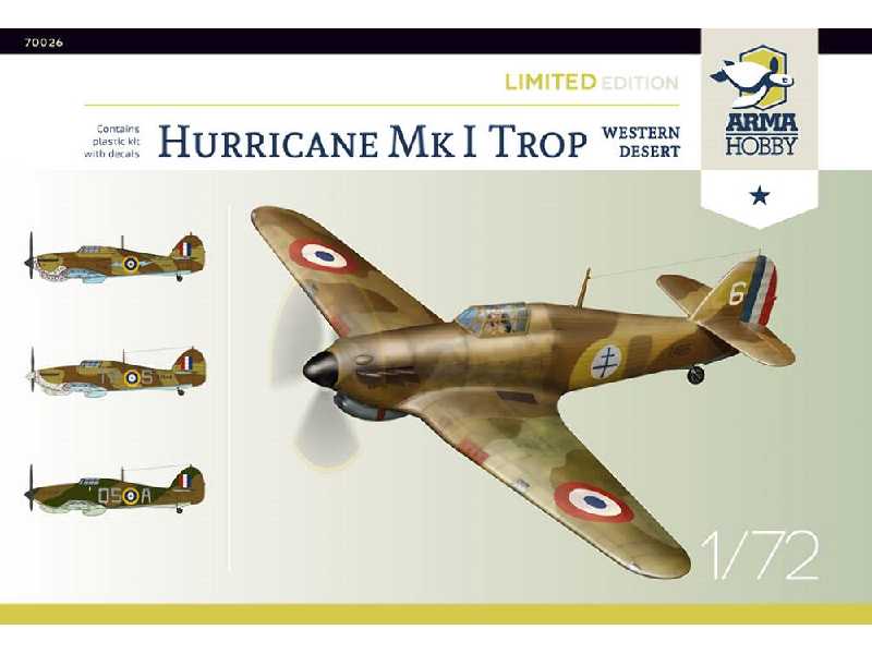 Hurricane Mk I trop Western Desert - wydanie limitowane - zdjęcie 1 Hurricane Mk I trop Western Desert - wydanie limitowane - zdjęcie 1
