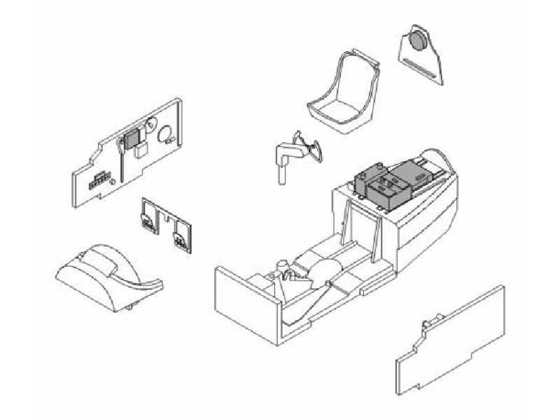 P-38J Lightning interior set - zdjęcie 1