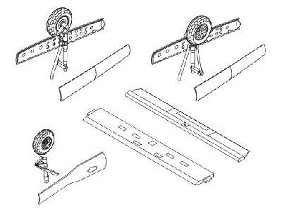 P-38J Lightning undercarriage set - zdjęcie 1