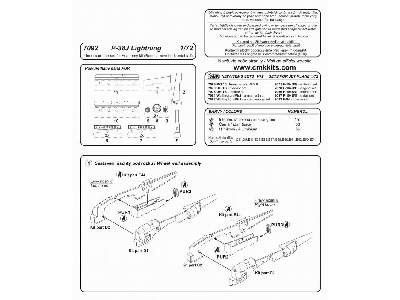 P-38J Lightning undercarriage set - zdjęcie 2