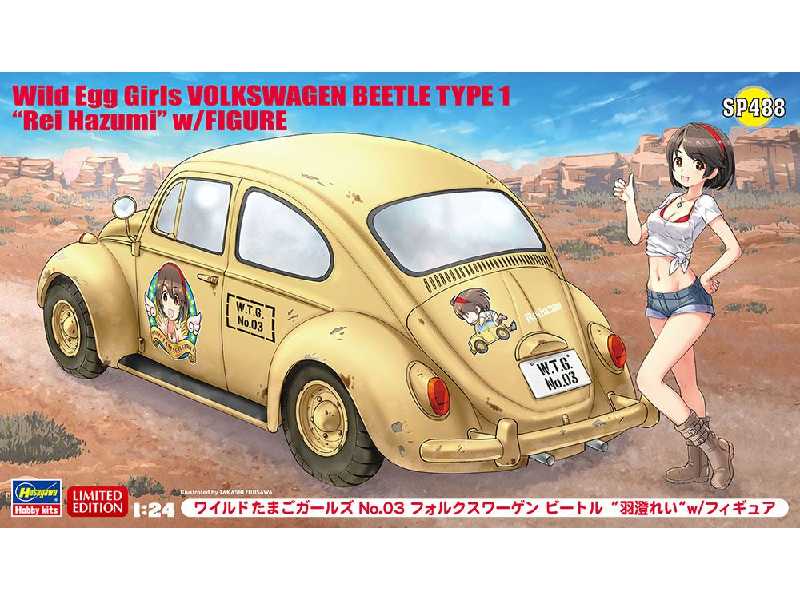52288 Wild Egg Girls Volkswagen Beetle Type 1 Rei Hazumi W/Figure - zdjęcie 1 52288 Wild Egg Girls Volkswagen Beetle Type 1 Rei Hazumi W/Figure - zdjęcie 1
