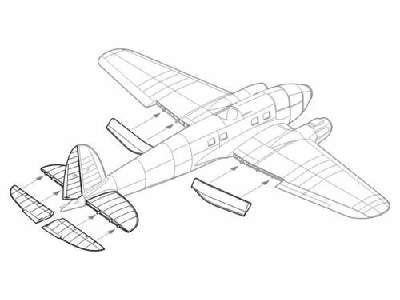 He 111H control surface set - zdjęcie 1