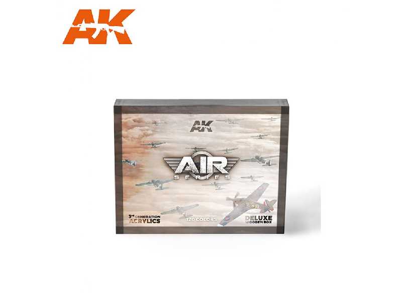 Ak 11921 Wooden Box With 120 Colors Of 3gen Air Range - Special Edition - zdjęcie 1