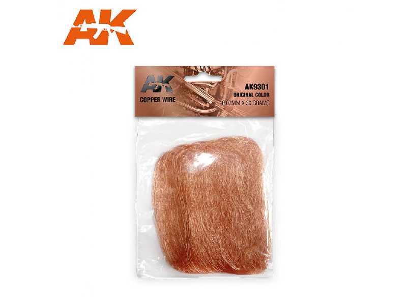 Copper Wire 0.07mm X 20 Grams Original Color - zdjęcie 1 Copper Wire 0.07mm X 20 Grams Original Color - zdjęcie 1
