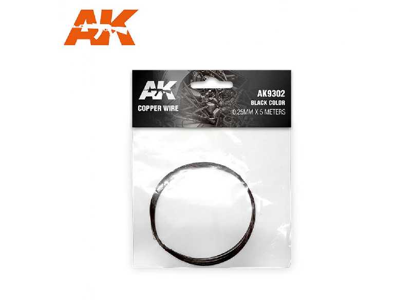Copper Wire 0.25mm X 5 Meters Black Color - zdjęcie 1 Copper Wire 0.25mm X 5 Meters Black Color - zdjęcie 1