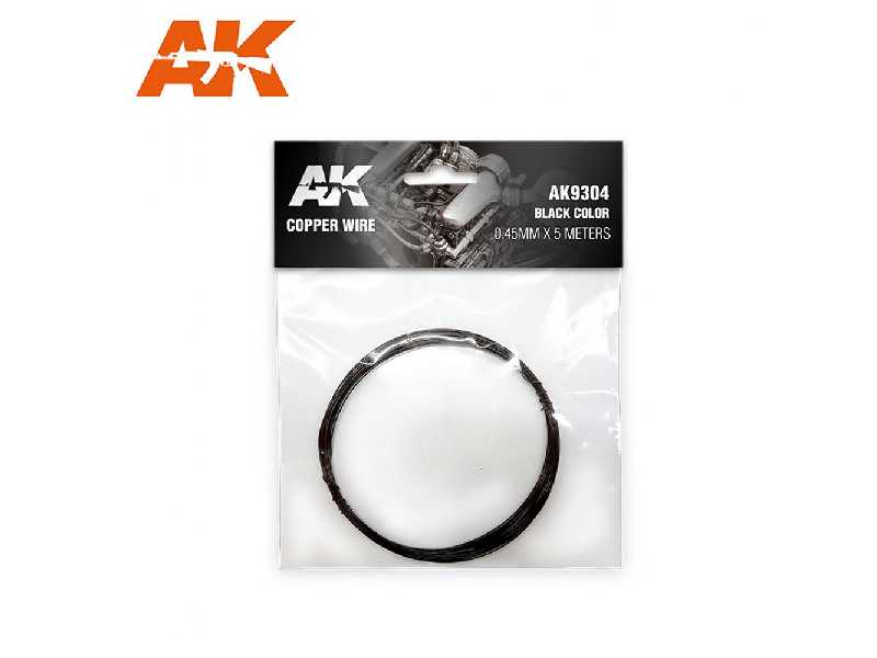 Copper Wire 0.45mm X 5 Meters Black Color - zdjęcie 1 Copper Wire 0.45mm X 5 Meters Black Color - zdjęcie 1