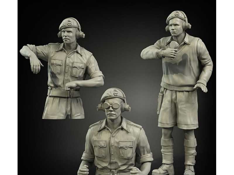 British Rac North Africa Early Tank Crew (3 Figures) - zdjęcie 1