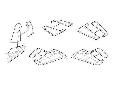 Westland Wyvern S.4  Control surfaces set 1/72 for Trumpeter - zdjęcie 1