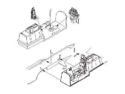 F-51D Korean War Mustang  Interior set  1/72 for Tamiya kit - zdjęcie 1