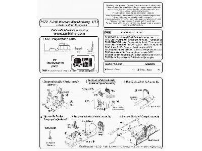 F-51D Korean War Mustang  Interior set  1/72 for Tamiya kit - zdjęcie 2