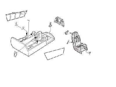 F-16CG/CJ Fightning Falcon Interior set for Academy kit - zdjęcie 1