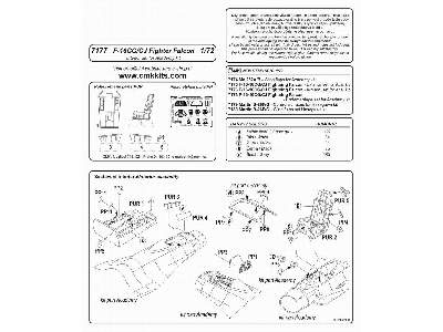 F-16CG/CJ Fightning Falcon Interior set for Academy kit - zdjęcie 2