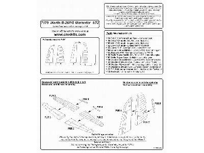 Martin B-26F/G Control surfaces for Hasegawa - zdjęcie 2