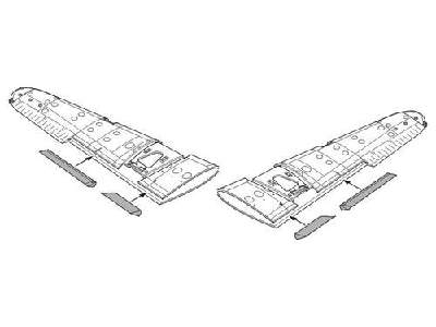 Martin B-26F/G Wing flaps set for Hasegawa - zdjęcie 1