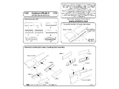 Canberra PR.Mk.9  Landing flaps 1/72 for Airfix kit - zdjęcie 2