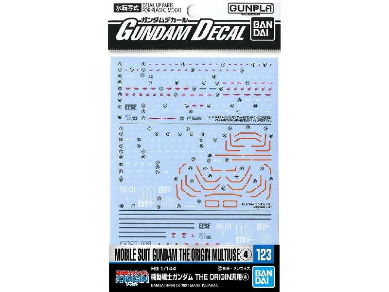 Gundam Decal 123 Ms Gundam The Origin Multiuse 4 - zdjęcie 1 Gundam Decal 123 Ms Gundam The Origin Multiuse 4 - zdjęcie 1