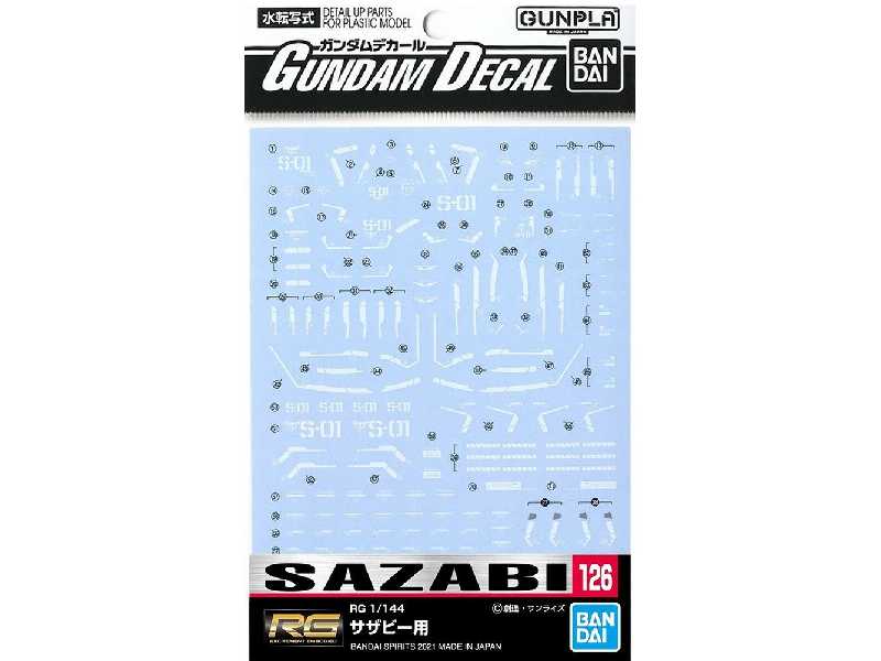 Gundam Decal 126 Rg Sazabi - zdjęcie 1 Gundam Decal 126 Rg Sazabi - zdjęcie 1