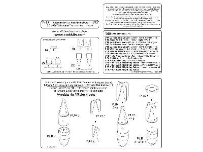 German WW II Aircraft bombs SC 1000 Herrmann) (4 pcs) 1/72 - zdjęcie 2