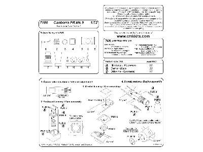 Canberra PR Mk.9  Exterior set 1/72 for Airfix kit - zdjęcie 2