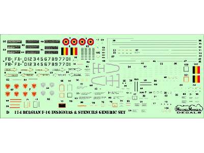 Belgian F-16 Insignias & Stencils-generic Set - zdjęcie 1