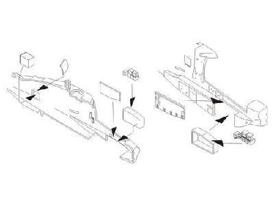 AH-64A  Avionics bays for 1/72 Academy kit - zdjęcie 1