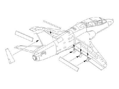 BAe Hawk 100 series  control surfaces 1/72 for Airfix kit - zdjęcie 1