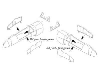 B-26F/G Marauder  Undercarriage Doors 1/72 for Hasegawa - zdjęcie 1