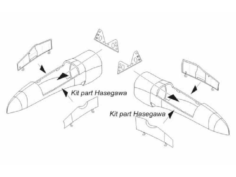 B-26F/G Marauder  Undercarriage Doors 1/72 for Hasegawa - zdjęcie 1