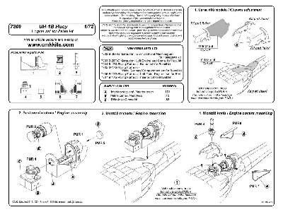 UH-1B  Engine set 1/72 for Italeri - zdjęcie 2