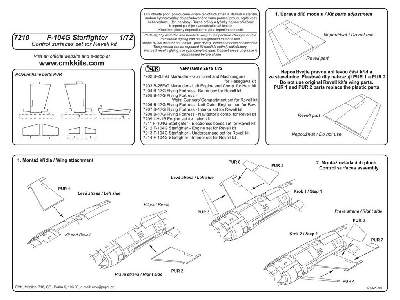 F-104G Starfighter  Control surfaces set 1/72 for Revell - zdjęcie 2