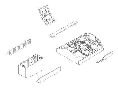 F-104G Starfighter  Undercarriage set 1/72 for Revell - zdjęcie 1