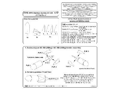 German WW II Bombs SC 250, 250kg (6pcs) 1/72 - zdjęcie 2
