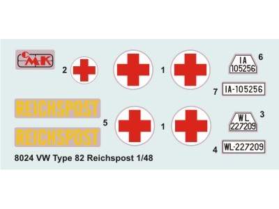 VW Type 82 Reich Post - conversion set for Tamiya - zdjęcie 4