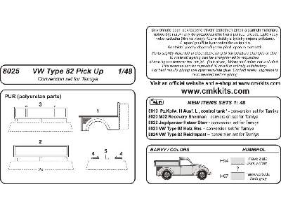 VW Type 82 Pick Up - conversion set for Tamiya - zdjęcie 2