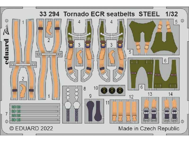 Tornado ECR seatbelts STEEL 1/32 - Italeri - zdjęcie 1 Tornado ECR seatbelts STEEL 1/32 - Italeri - zdjęcie 1