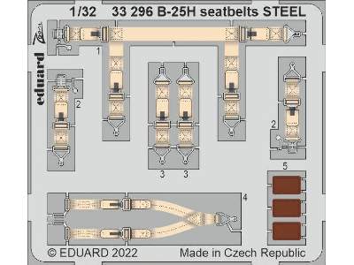 B-25H seatbelts STEEL 1/32 - Hong Kong Models - zdjęcie 1