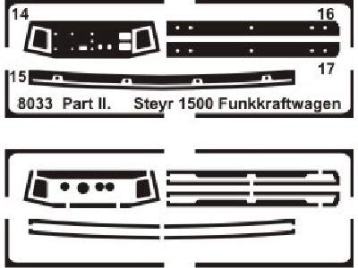 Steyr 1500 Funkkraftwagen (Einheitsfuhrerhaus) - conversion set  - zdjęcie 3